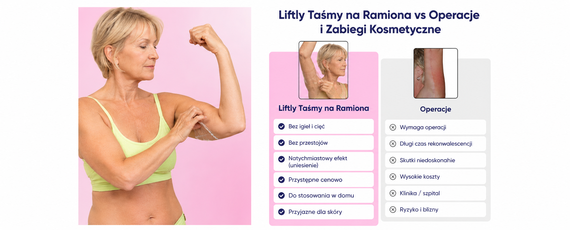 Liftly kontra operacje i zabiegi kosmetyczne