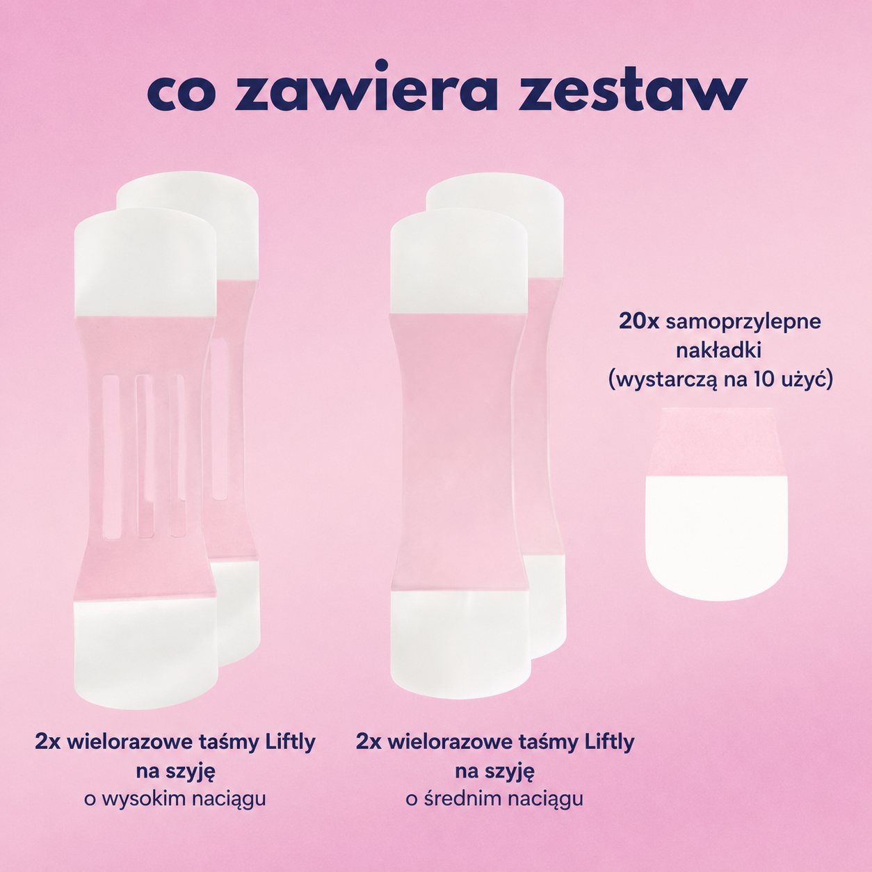 Liftly na szyję — co zawiera zestaw