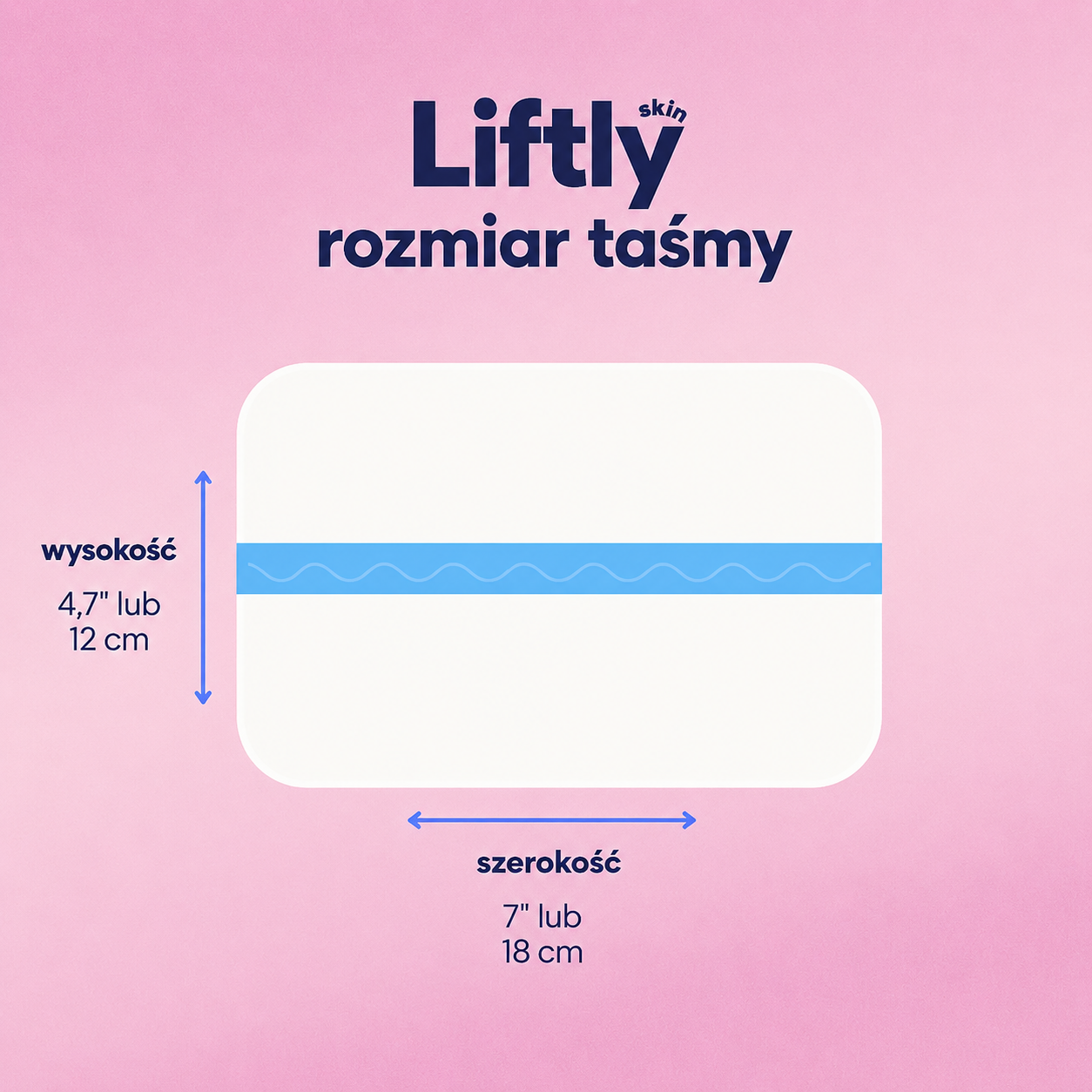 Liftly rozmiar taśmy
